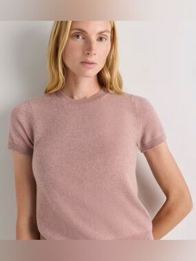 Quince Shortsleeved Cashmere Mongolian Tee